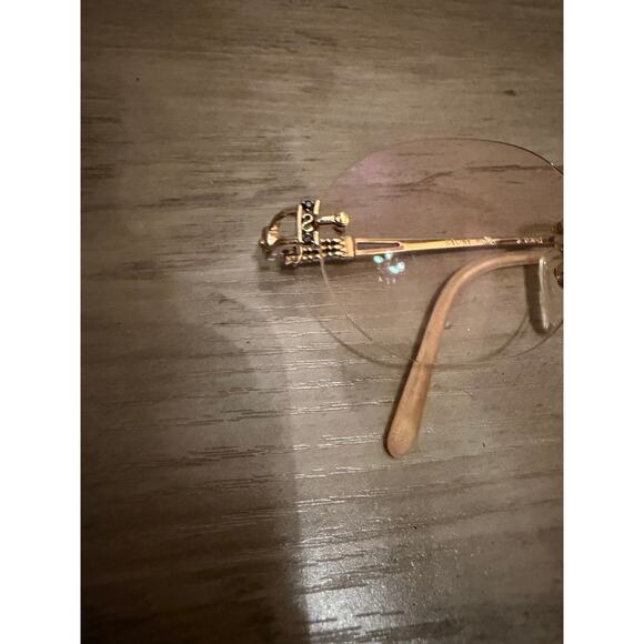 Celine Rimless Gold Wire Eyeglasses Frames (Vintage Minimalist Style)